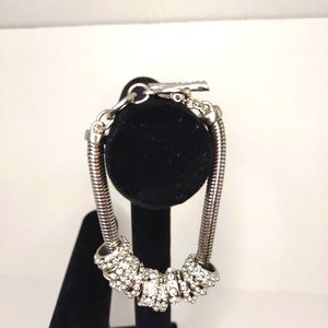 Silver snake chain bracelet
